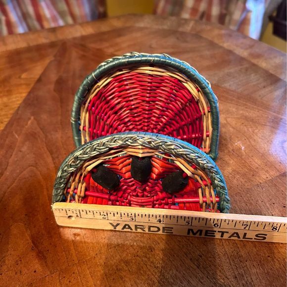 Vintage Watermelon Napkin Holder Basket - Picture 6 of 6